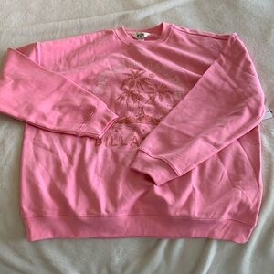 Billabong Women’s Boyfriends Back Crew Pink NWT